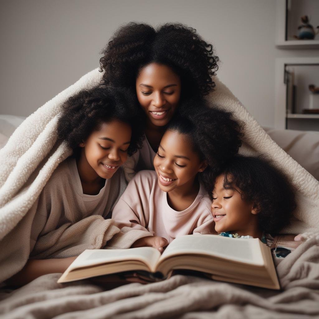 Mother with children