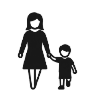 Mom and child icon