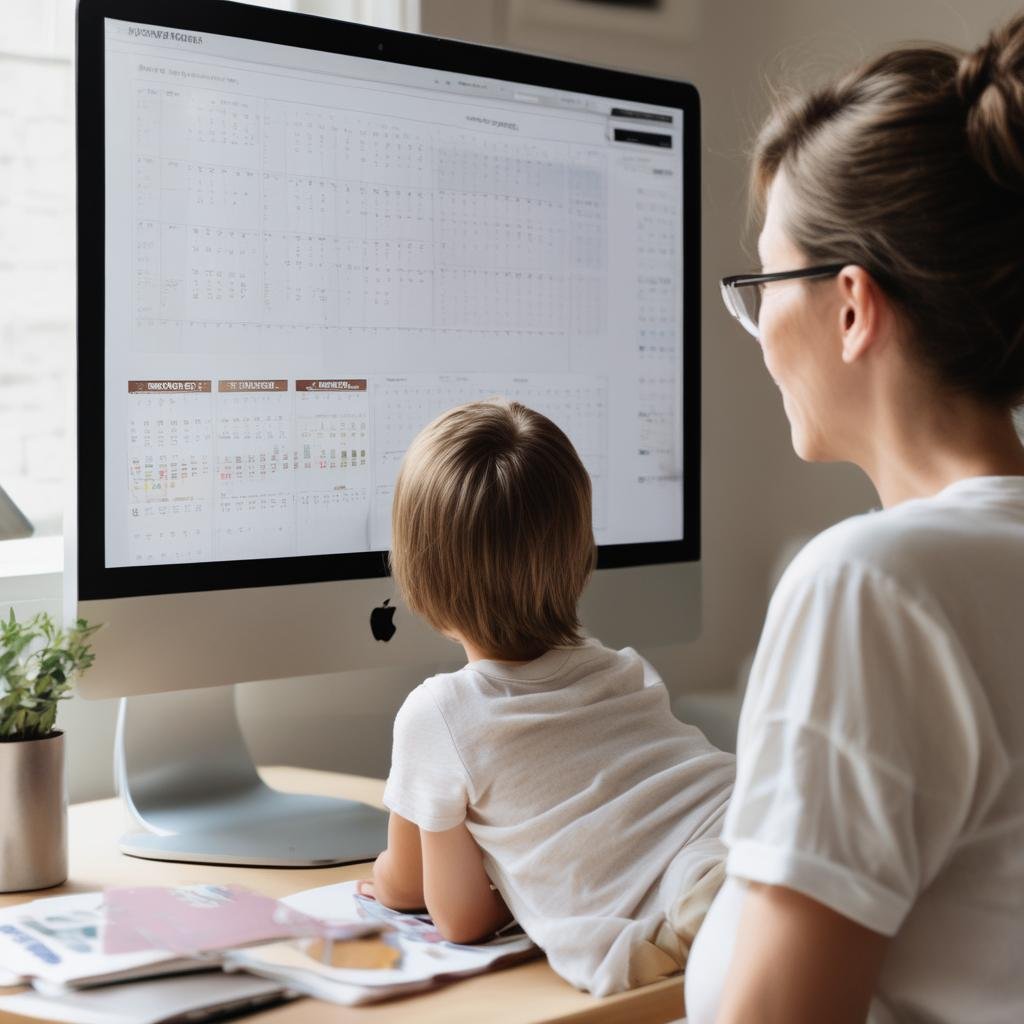 Mother with children